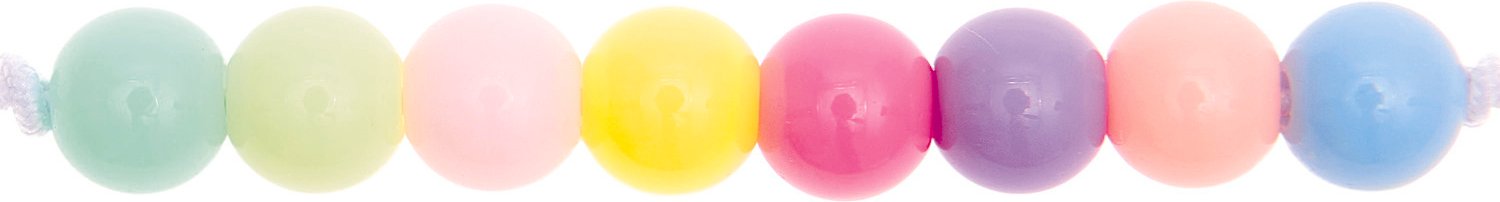 itoshii Kunststoffperlen rainbow pastell Mix 10mm 24 Stück