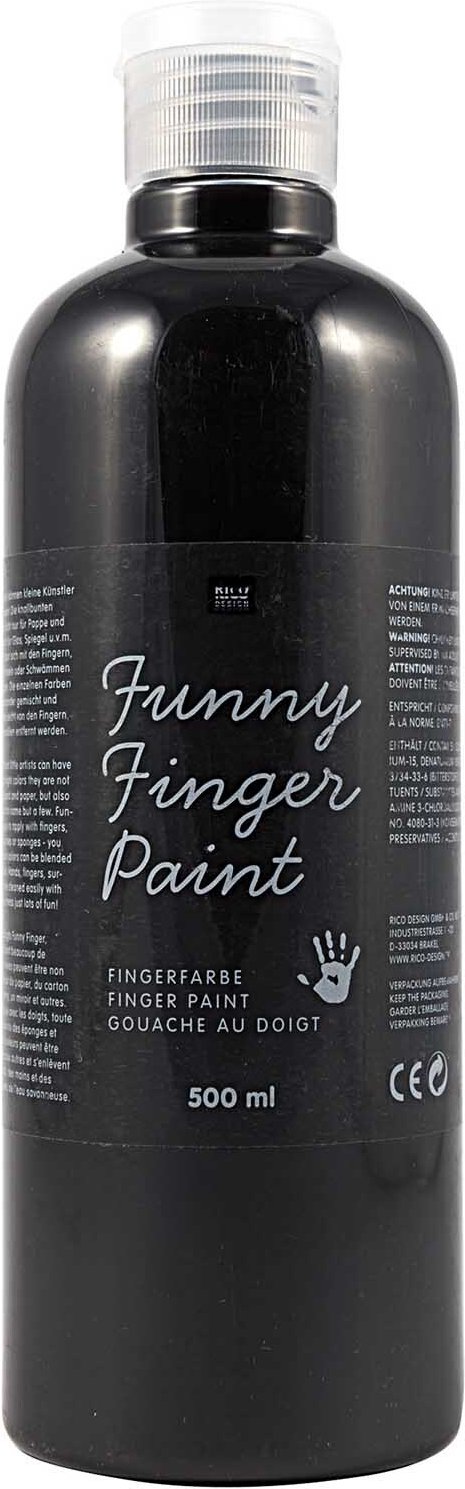 Rico Design Fingerfarbe 500ml Schwarz