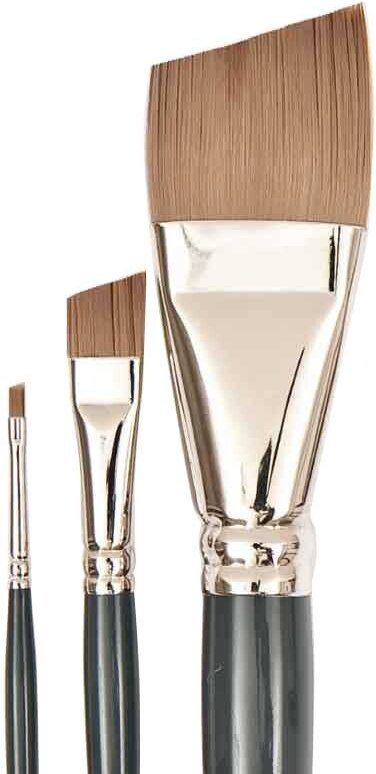 Rico Design Pinsel Art School Aquarell Synthetic schräg grauer Stiel 4