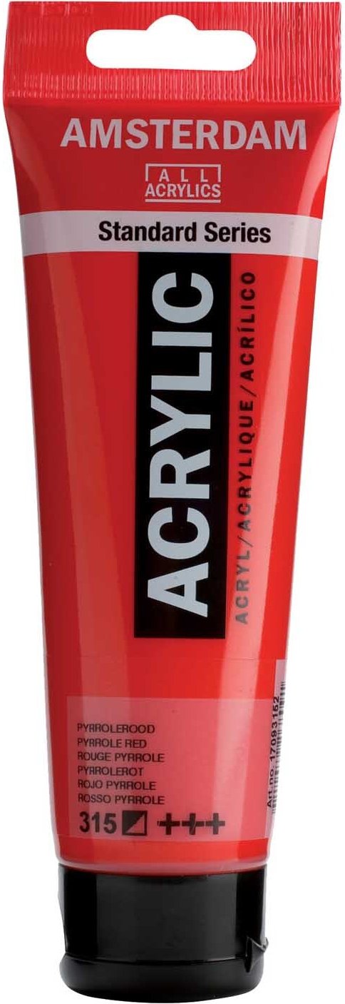 AMSTERDAM Acrylfarbe 120ml Pyrollerot