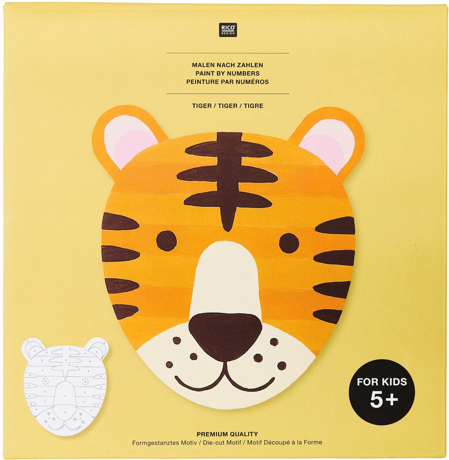 Rico Design Malen nach Zahlen Tiger