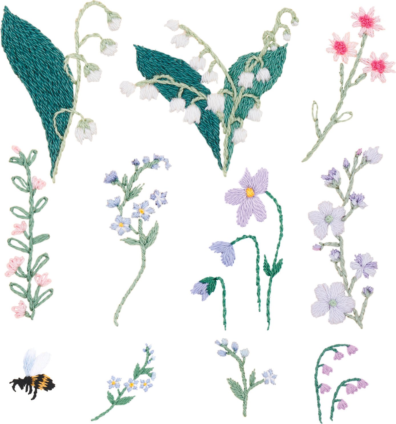 Rico Design Stick and Stitch Blümchen