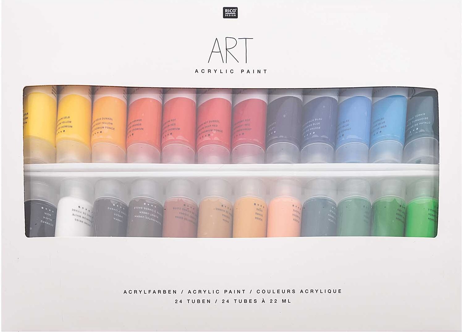 Rico Design ART Künstler Acrylfarben-Set Special Edition 24x22ml Mehrfarbig
