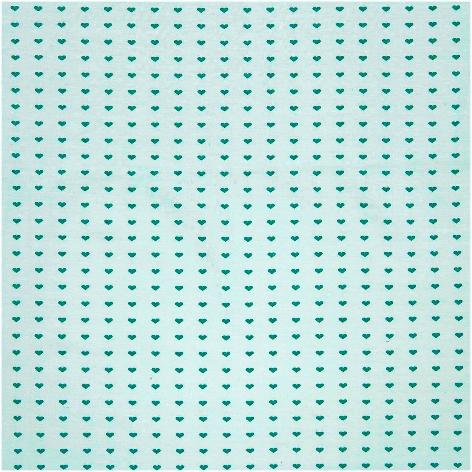 Rico Design Jerseystoff Happy Baby Herzchen mint 145cm