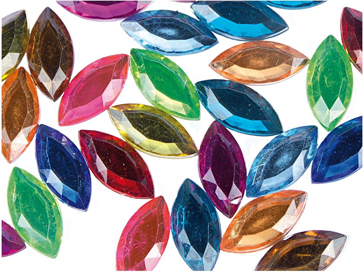 Rico Design Strass Blätter mehrfarbig ca. 50 Stück