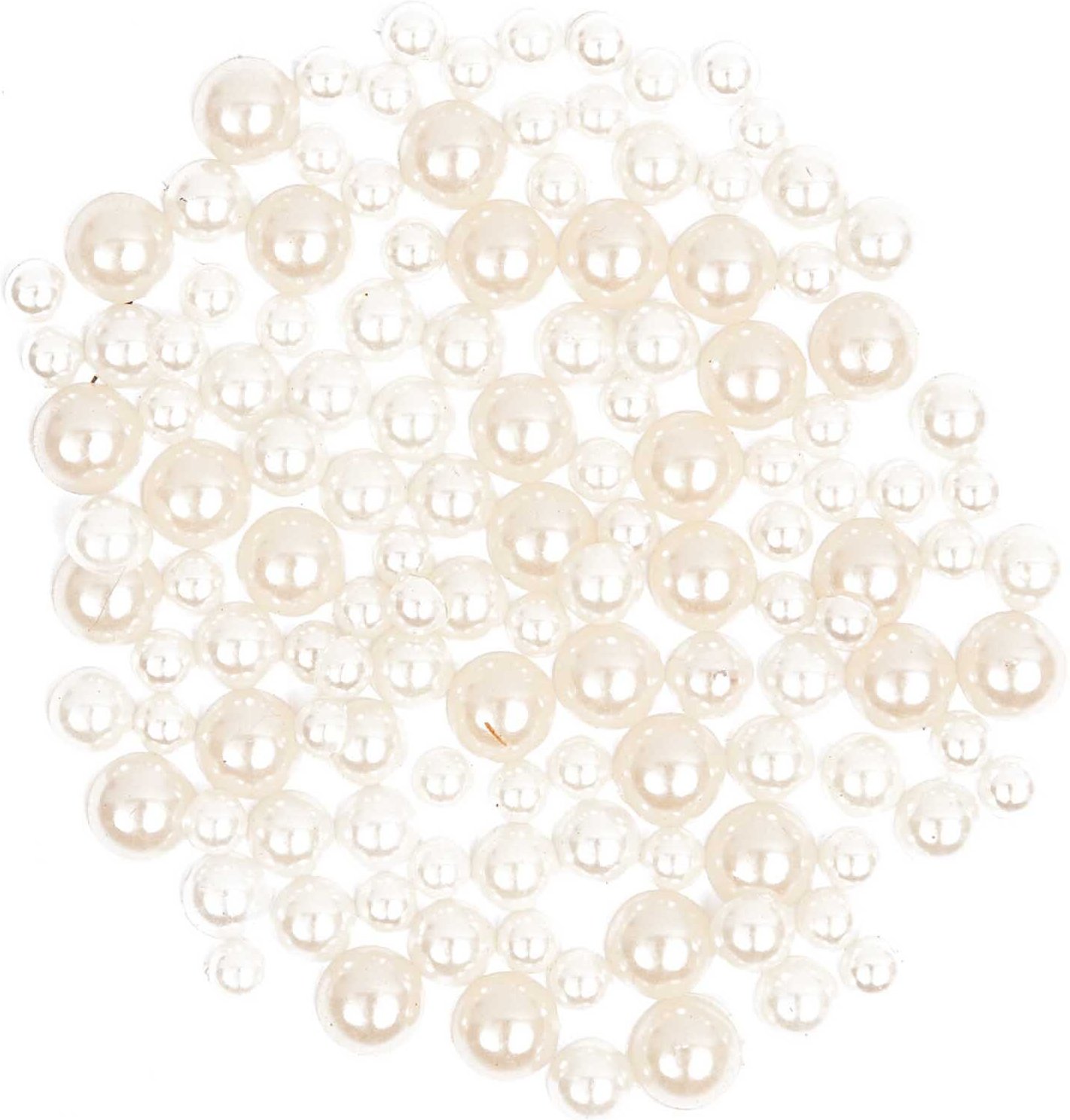 Rico Design Strass-Steine Perlen weiß ca. 130 Stück