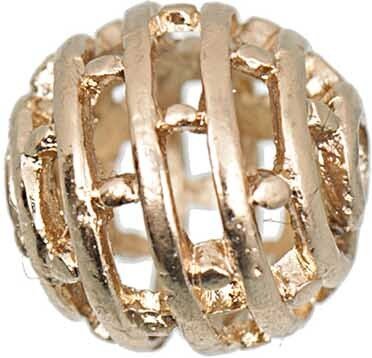 Rico Design Metallkugel Kreise gold 10mm 6 Stück