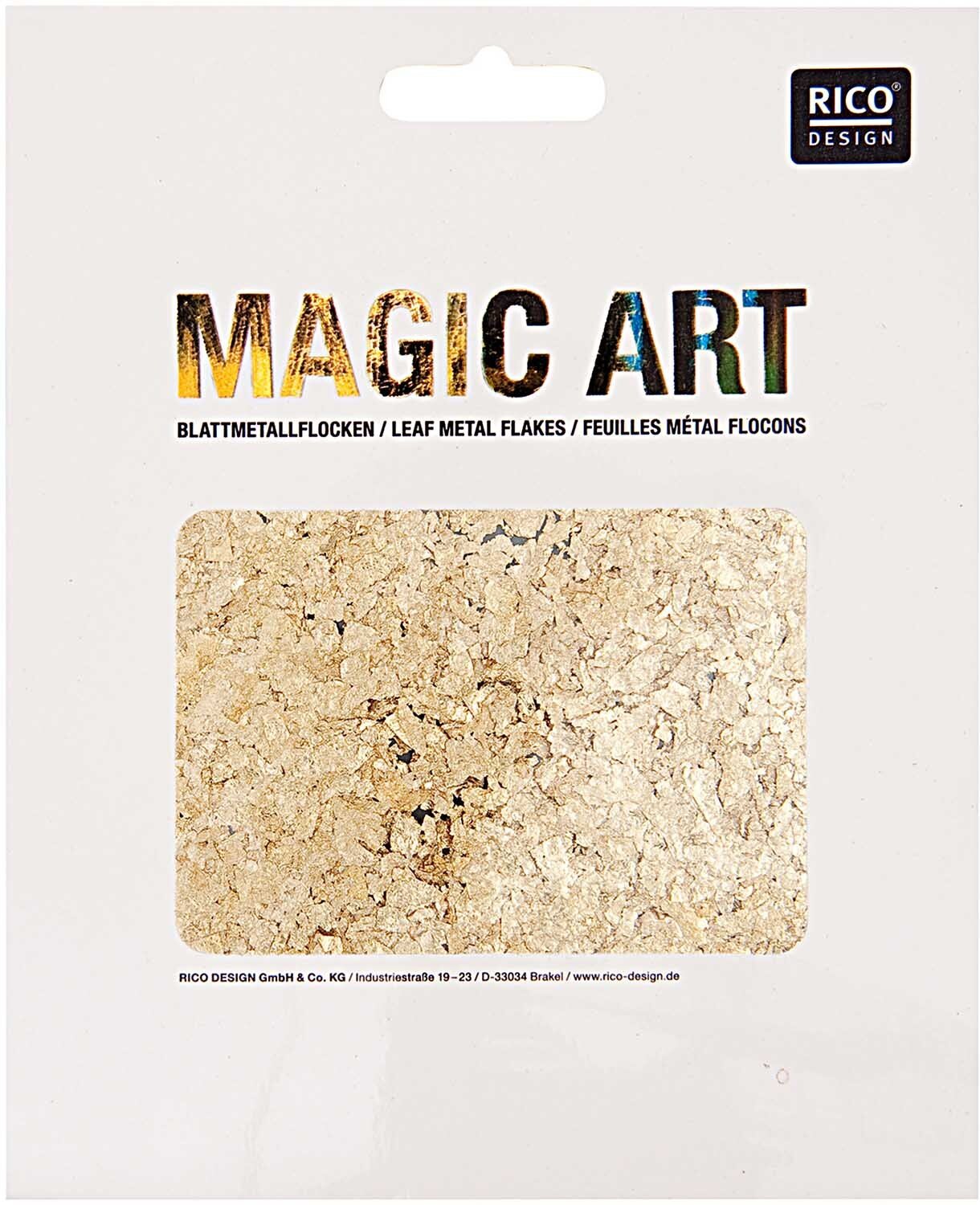 Rico Design Magic Art Blattmetall-Flocken Gold