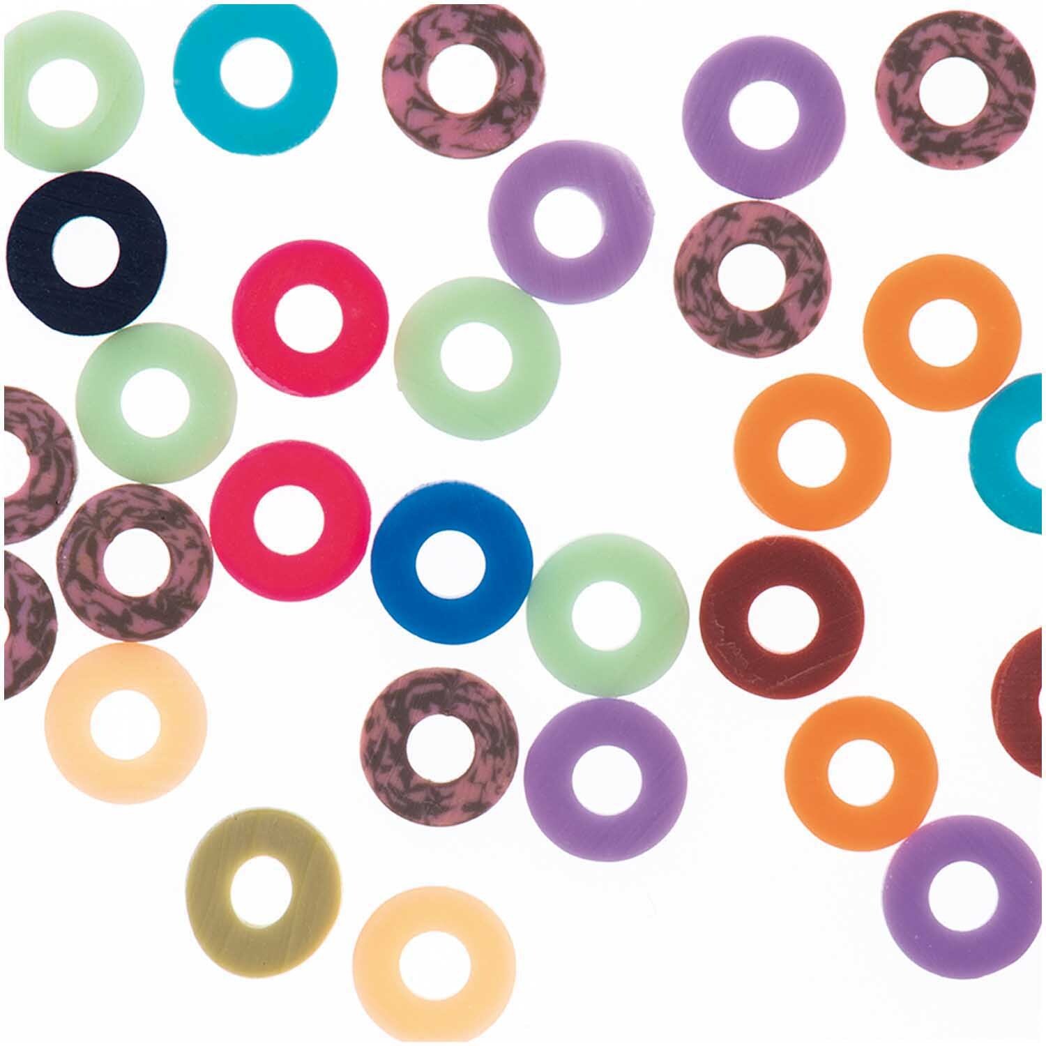 Rico Design Gummischeiben Mix bunt 6x1mm 60 Stück