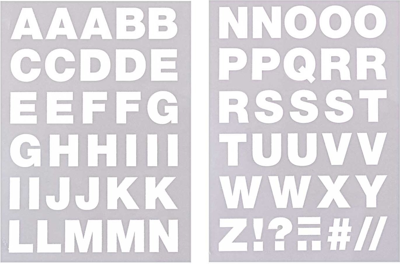 Rico Design Bügelmotive Buchstaben A-Z weiß