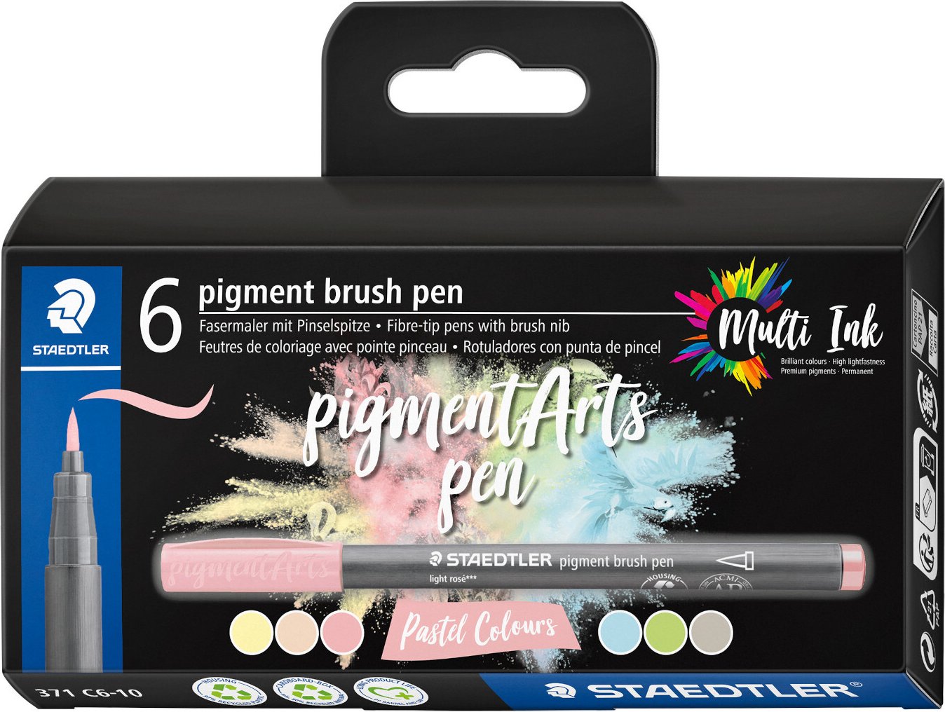 Staedtler Pigment Brush Pen Pastell Set