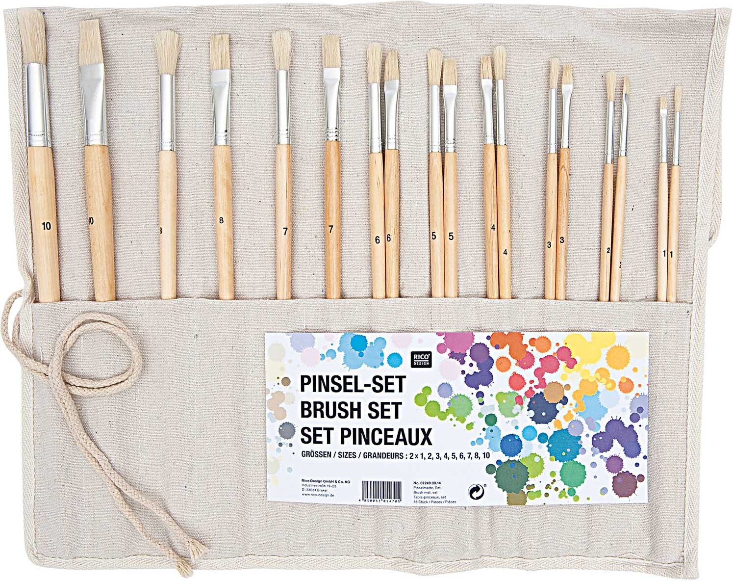 Rico Design Borstenpinsel in der Pinselmatte