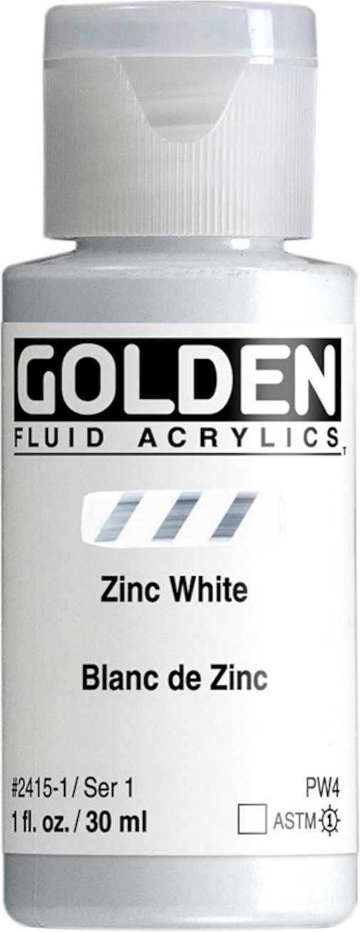 Golden Fluid Acrylfarbe Zinkweiß