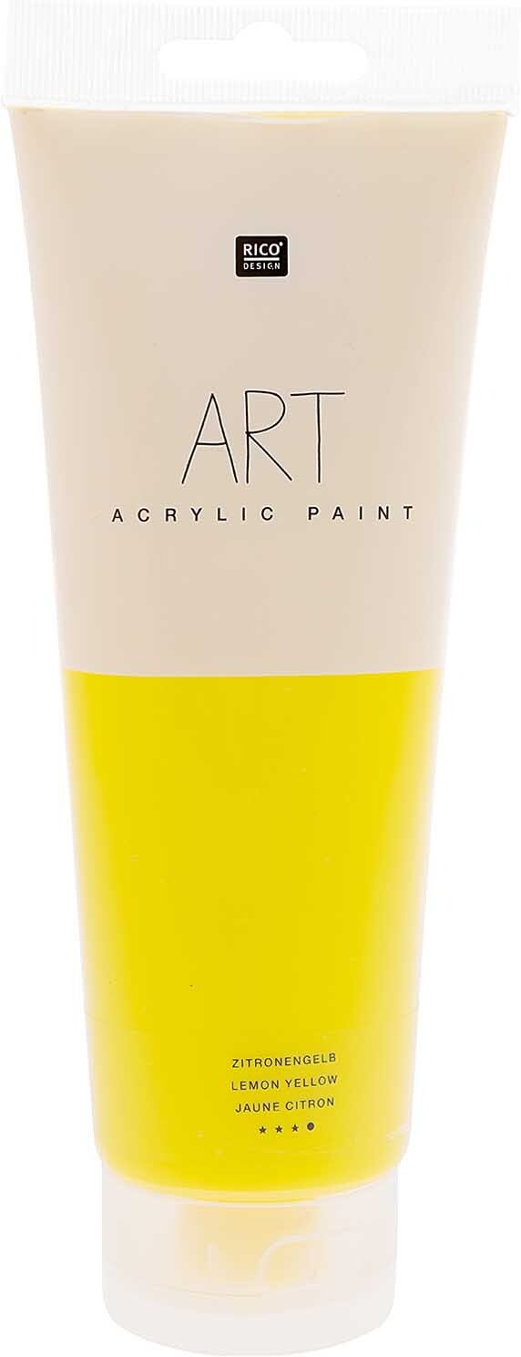 Rico Design ART Künstler Acrylfarbe 250ml Zitronengelb