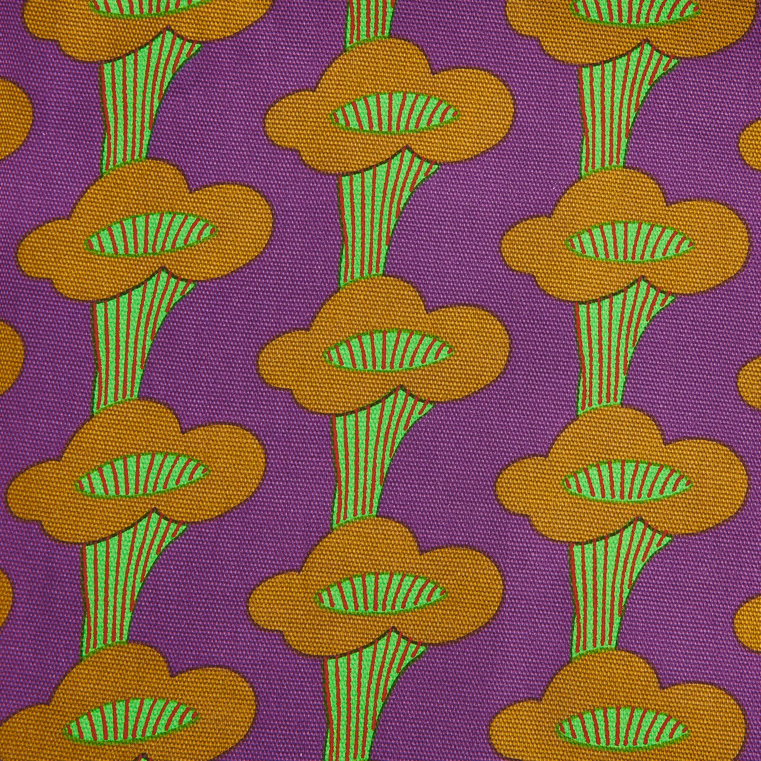 Rico Design Stoffabschnitt Canvas Pfifferlinge Neon Violett