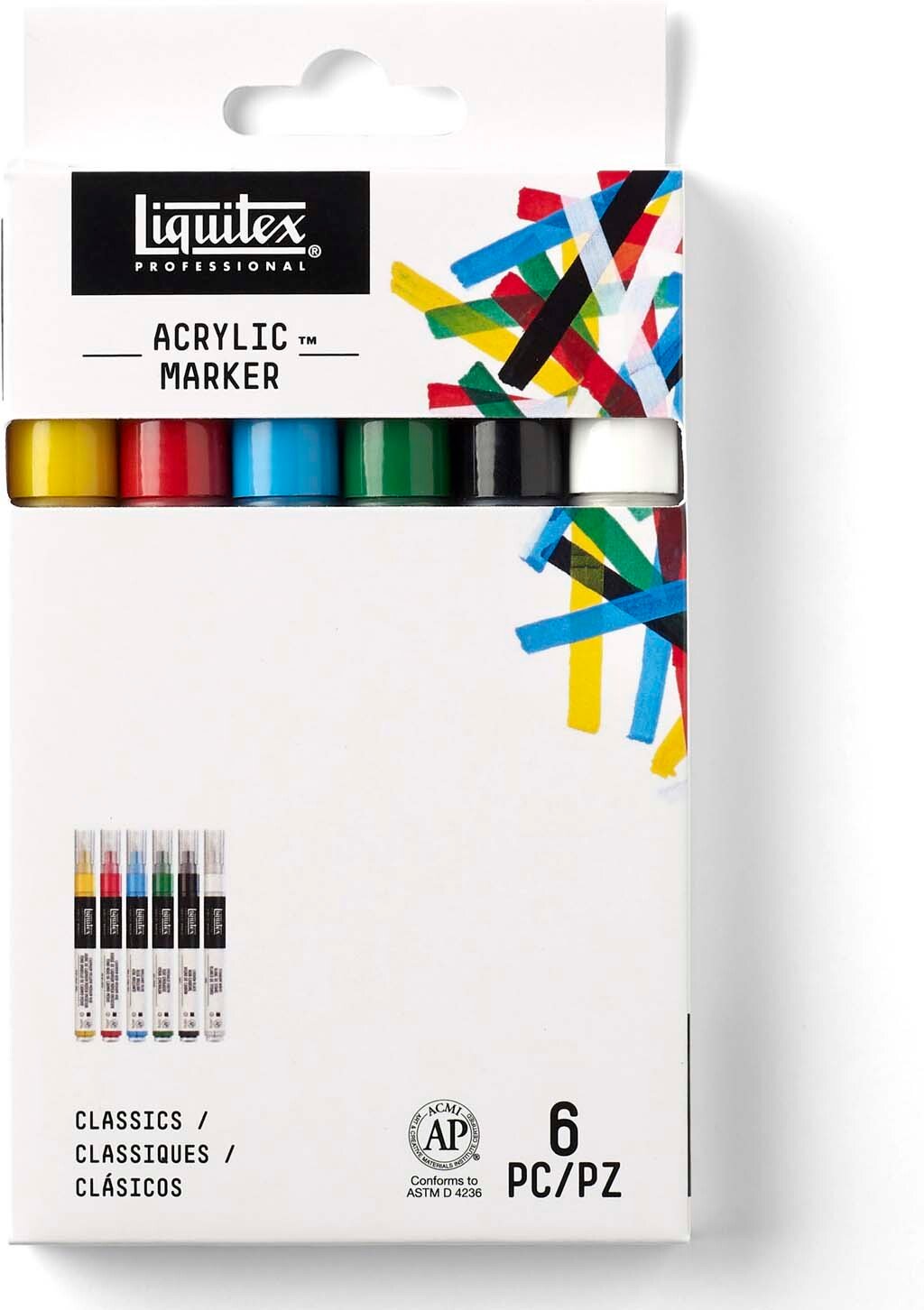 Liquitex Paint Acryl Marker Set fein 6 Stück Mehrfarbig