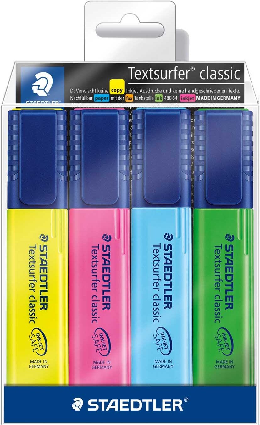 Staedtler Textmarker 4er Set Mehrfarbig