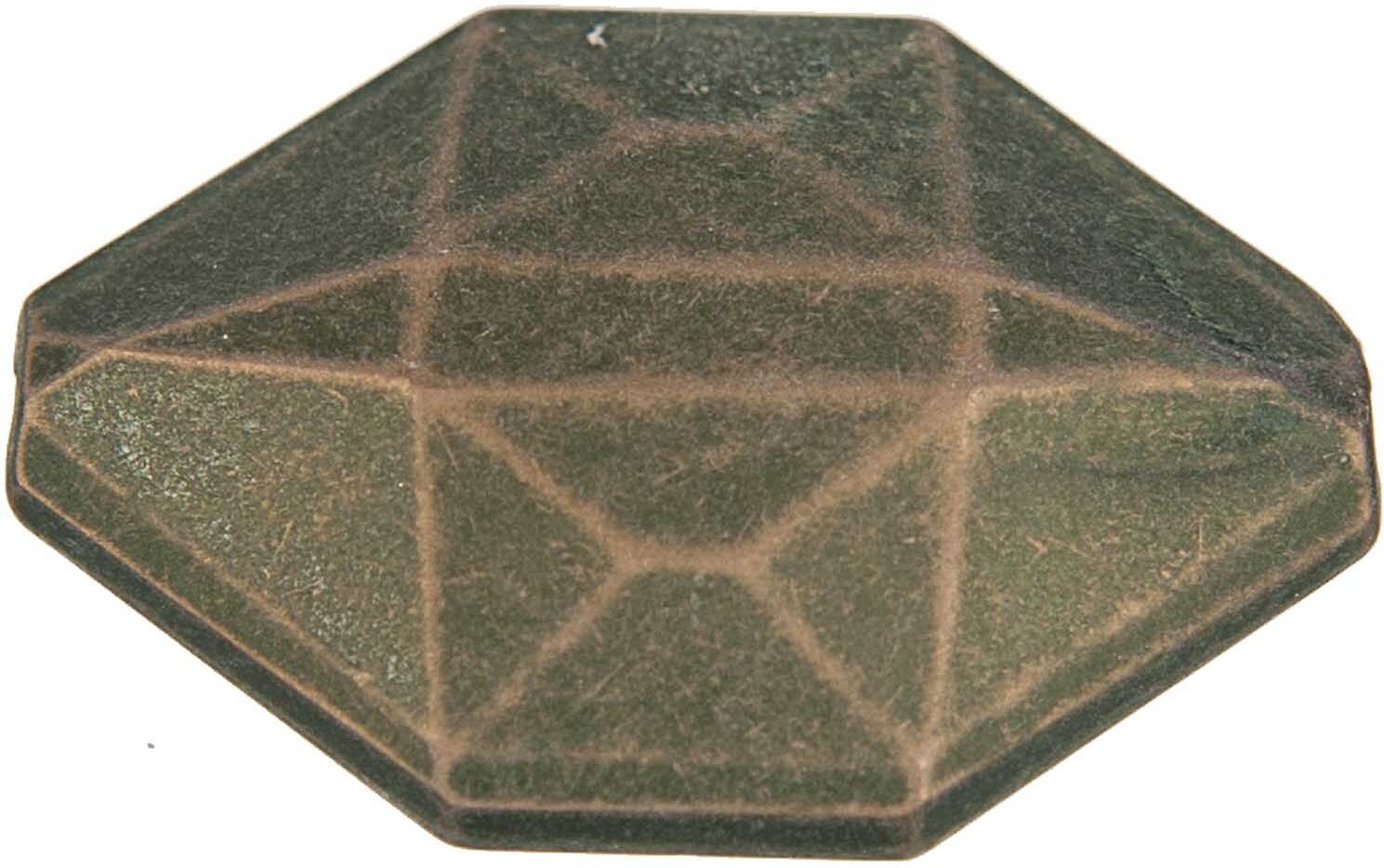 Rico Design Acrylscheibe eckig-oval grün 36x26mm 3 Stück