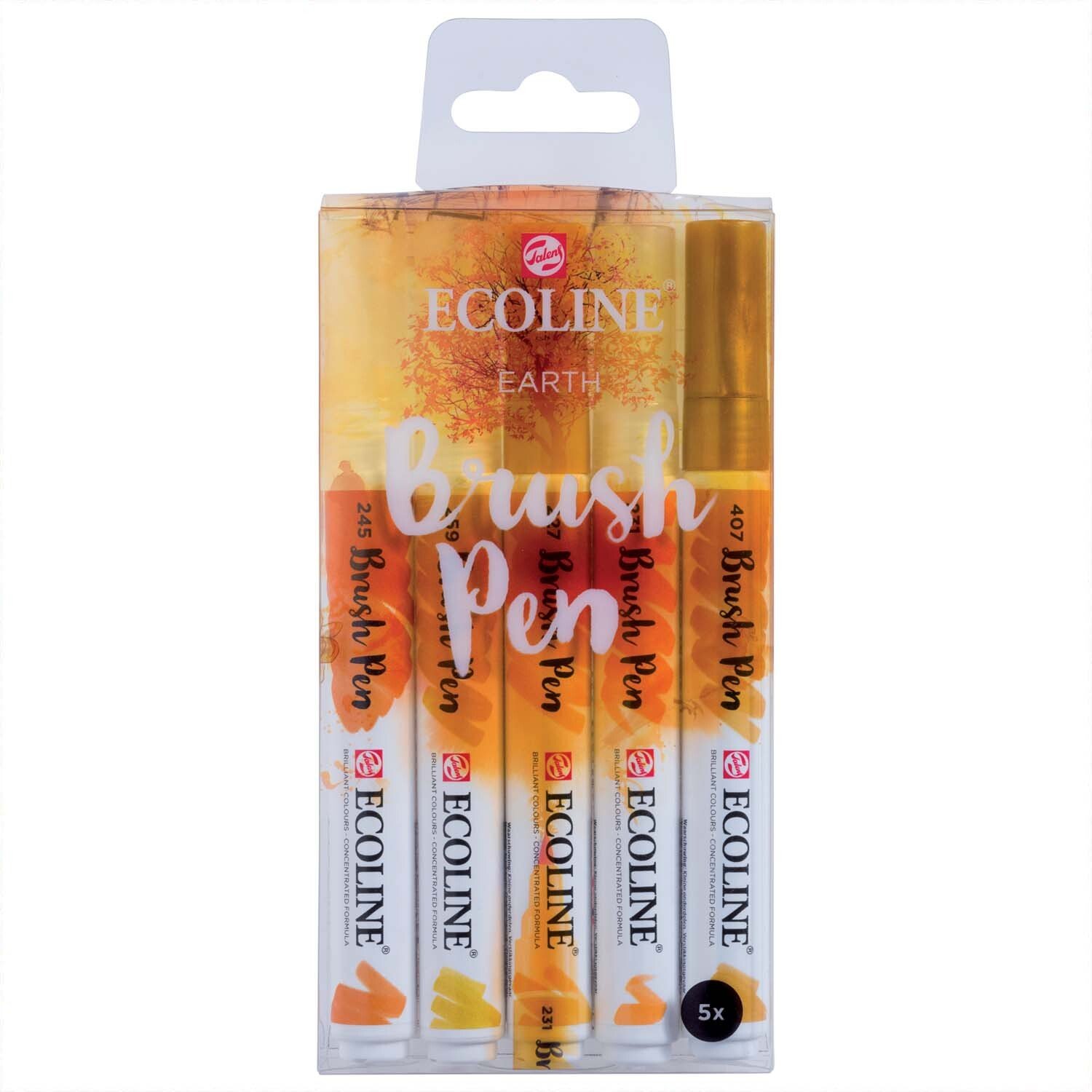 ECOLINE Brush Pen Set 5 Stück Erde