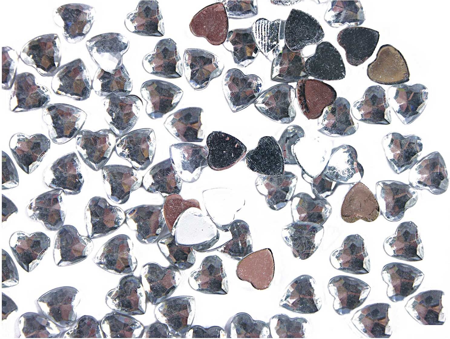 Rico Design Strass Herz transparent 100 Stück