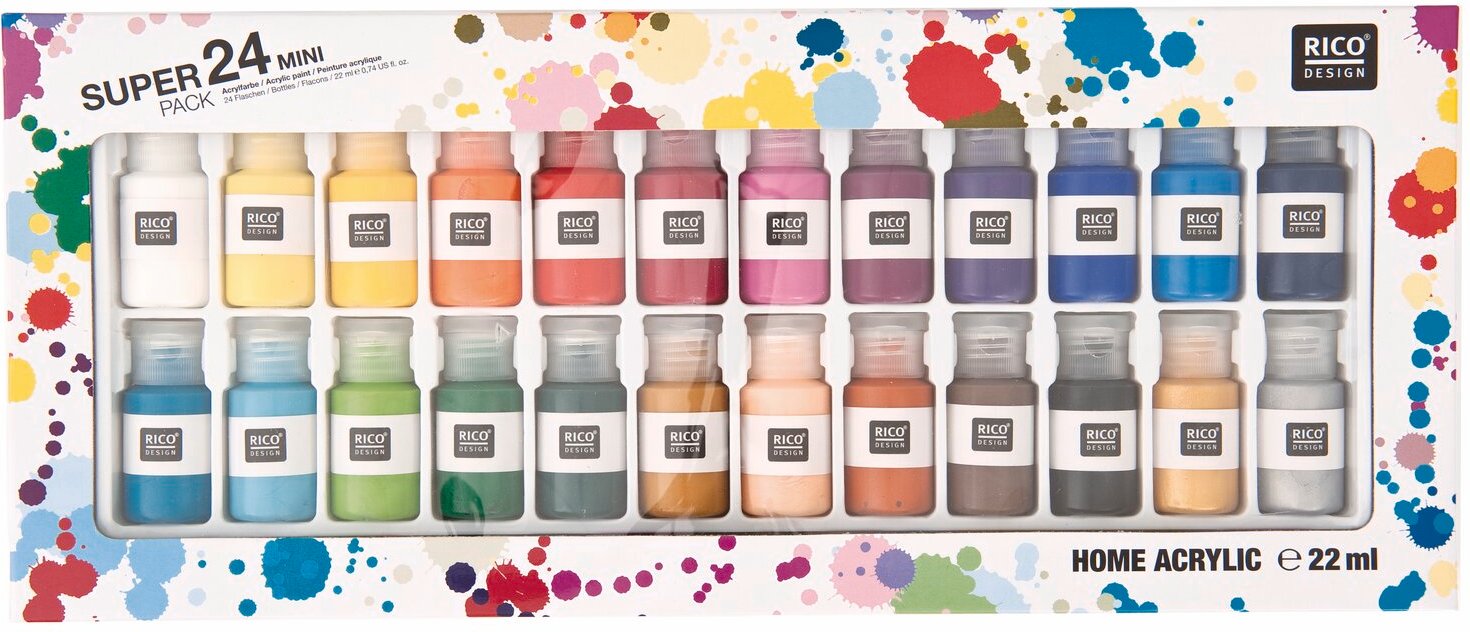 Rico Design Mini Home Acrylic 24er Set Mehrfarbig