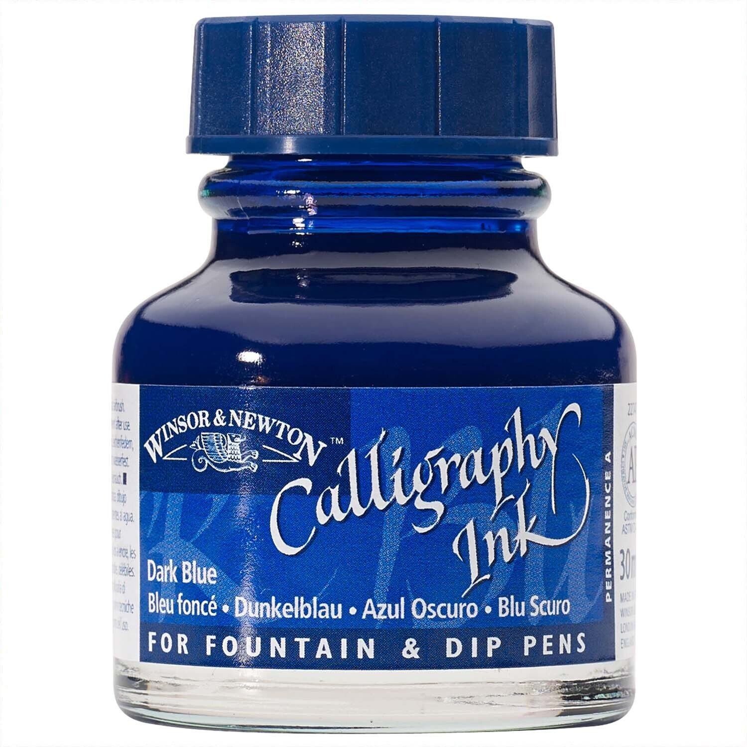 Winsor & Newton Kalligraphietusche 30ml Dunkelblau
