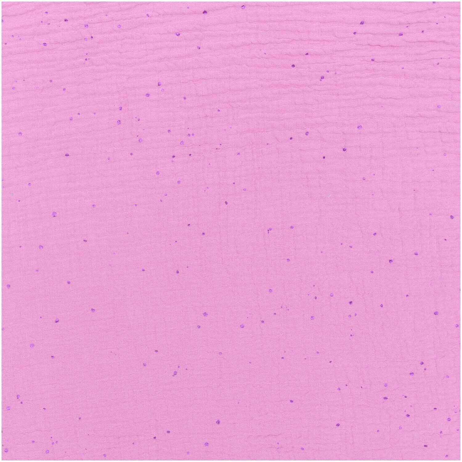 Rico Design Meterware Krinkelmusselin flieder Hot Foil