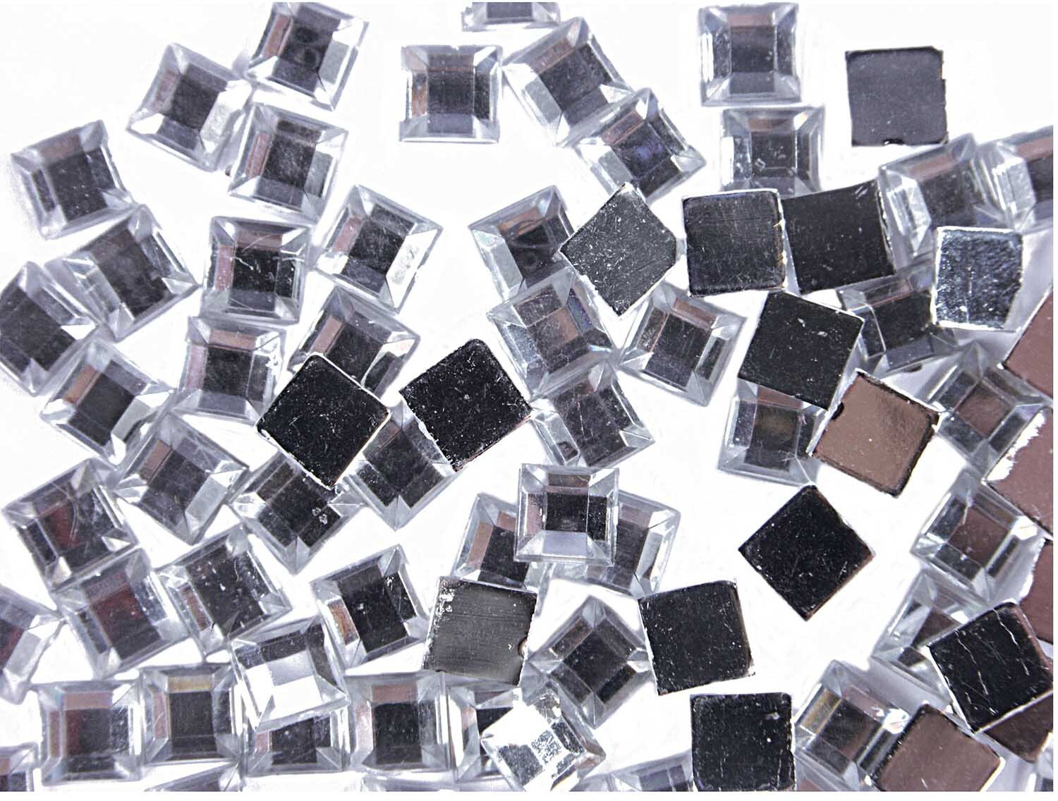 Rico Design Strass Quadrat transparent 100 Stück