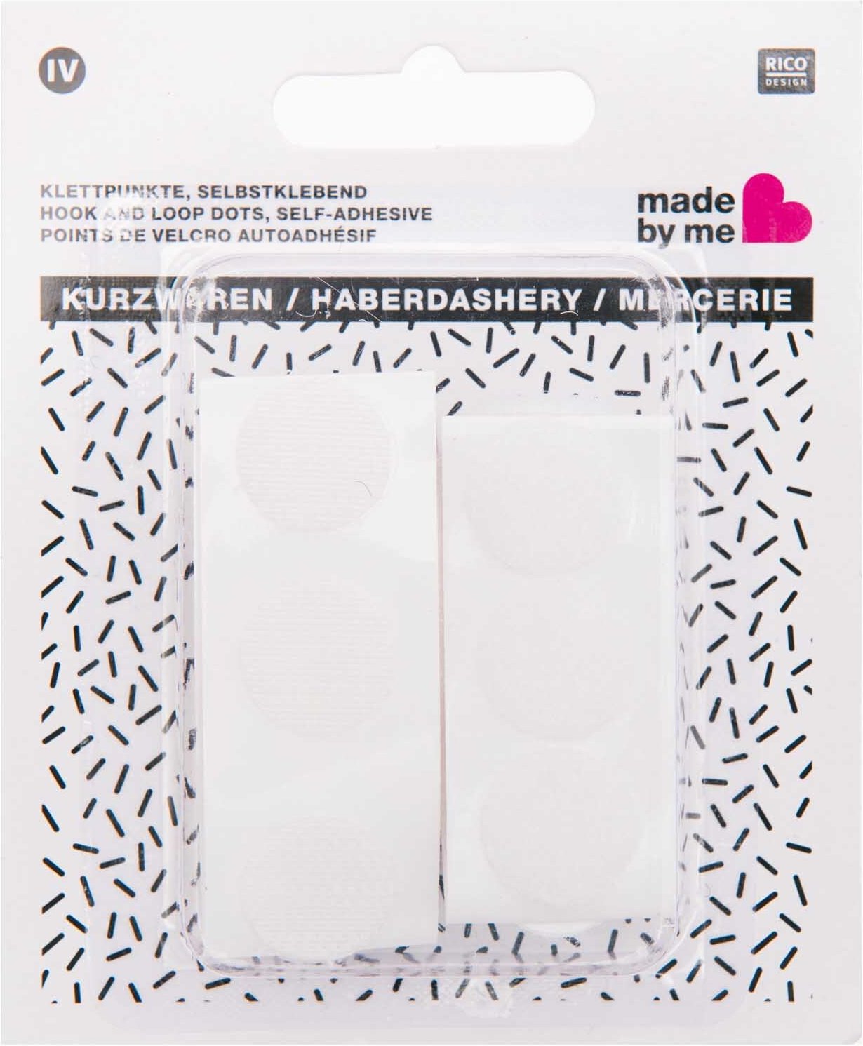 Rico Design Klettpunkte selbstklebend weiß 16mm
