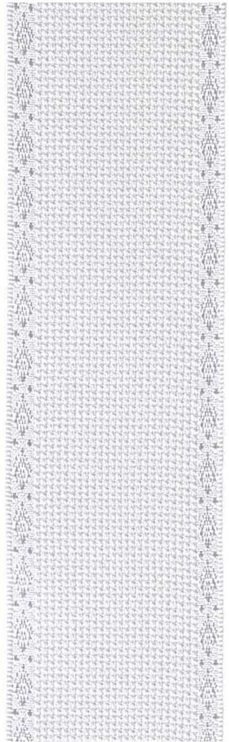 Rico Design Aidaband weiß mit Rand 6 Stiche/cm 5cm