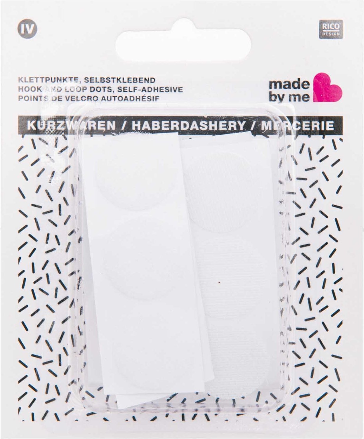 Rico Design Klettpunkte selbstklebend weiß 20mm