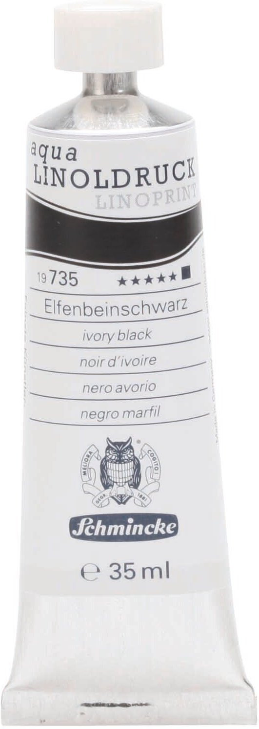 Schmincke Linoldruckfarbe Elfenbeinschwarz