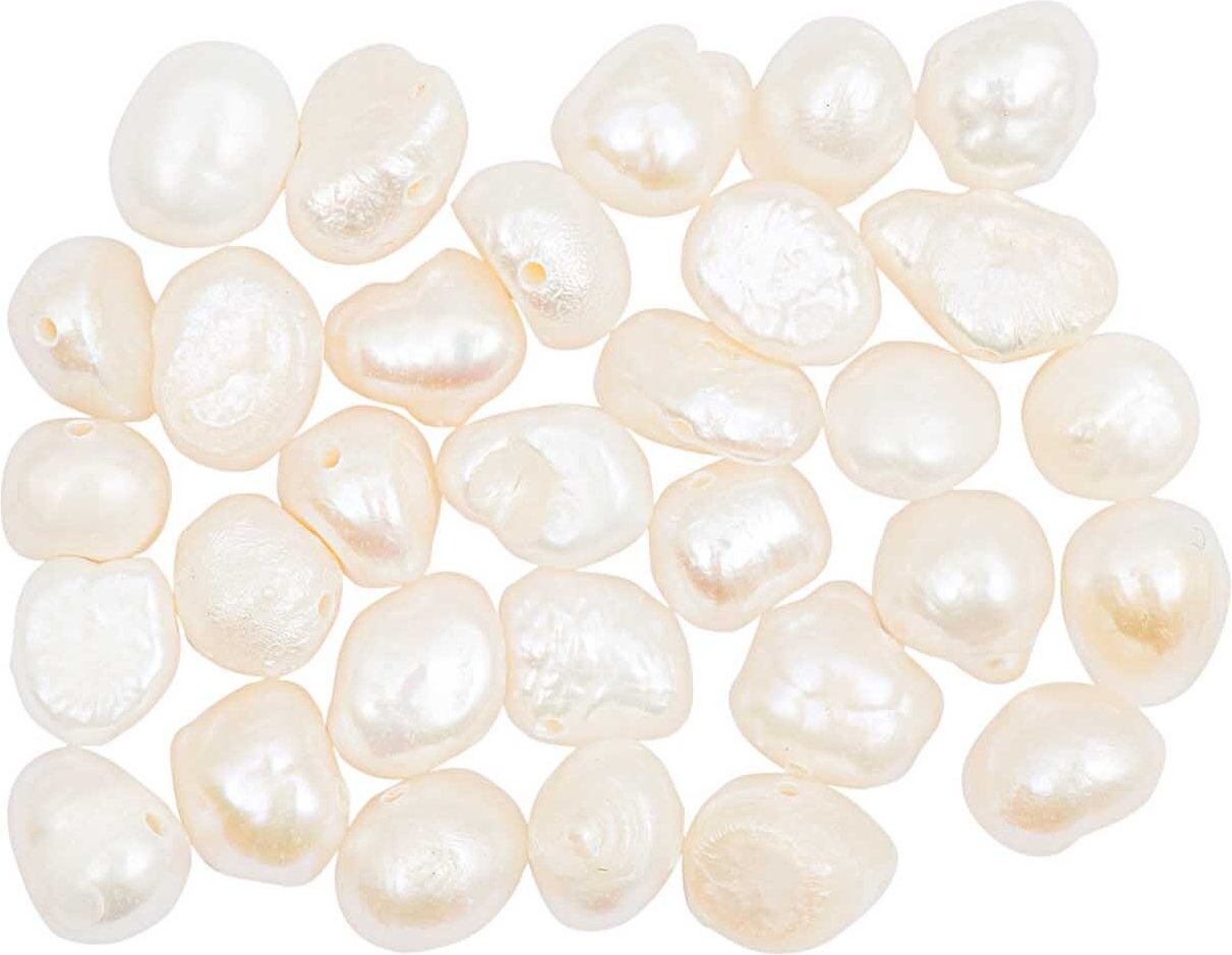Rico Design Frischwasser-Perlen naturweiß ca. 30 Stück