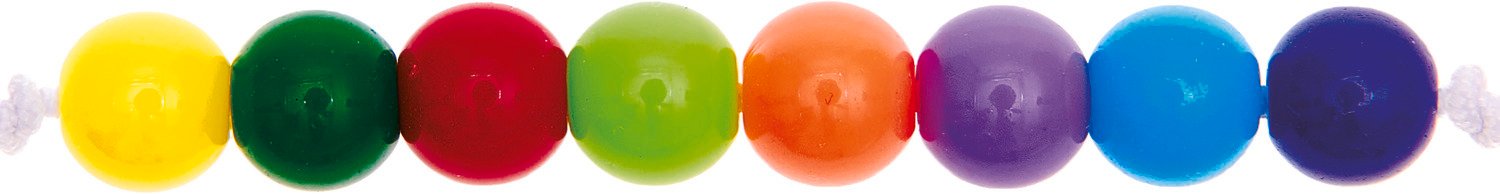 Rico Design itoshii Kunststoffperlen rainbow classic Mix 6mm 80 Stück