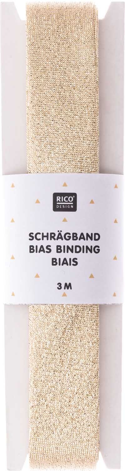 Rico Design Schrägband gold 2cmx3m