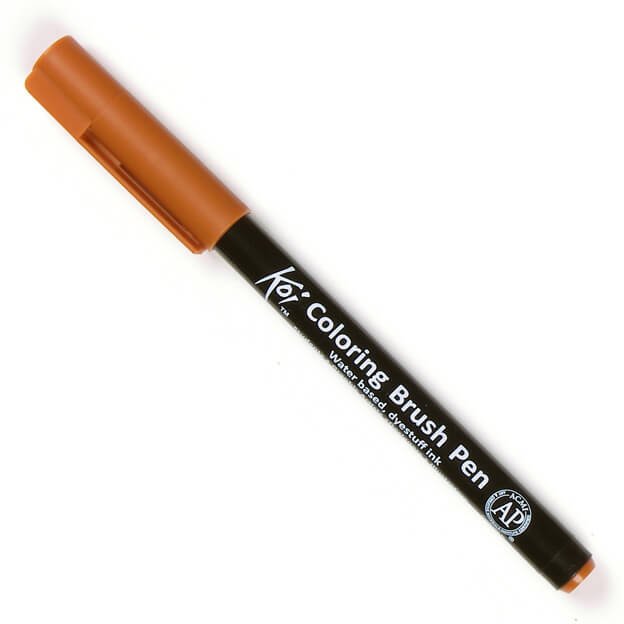 Koi Coloring Brush Pen Raw Sienna