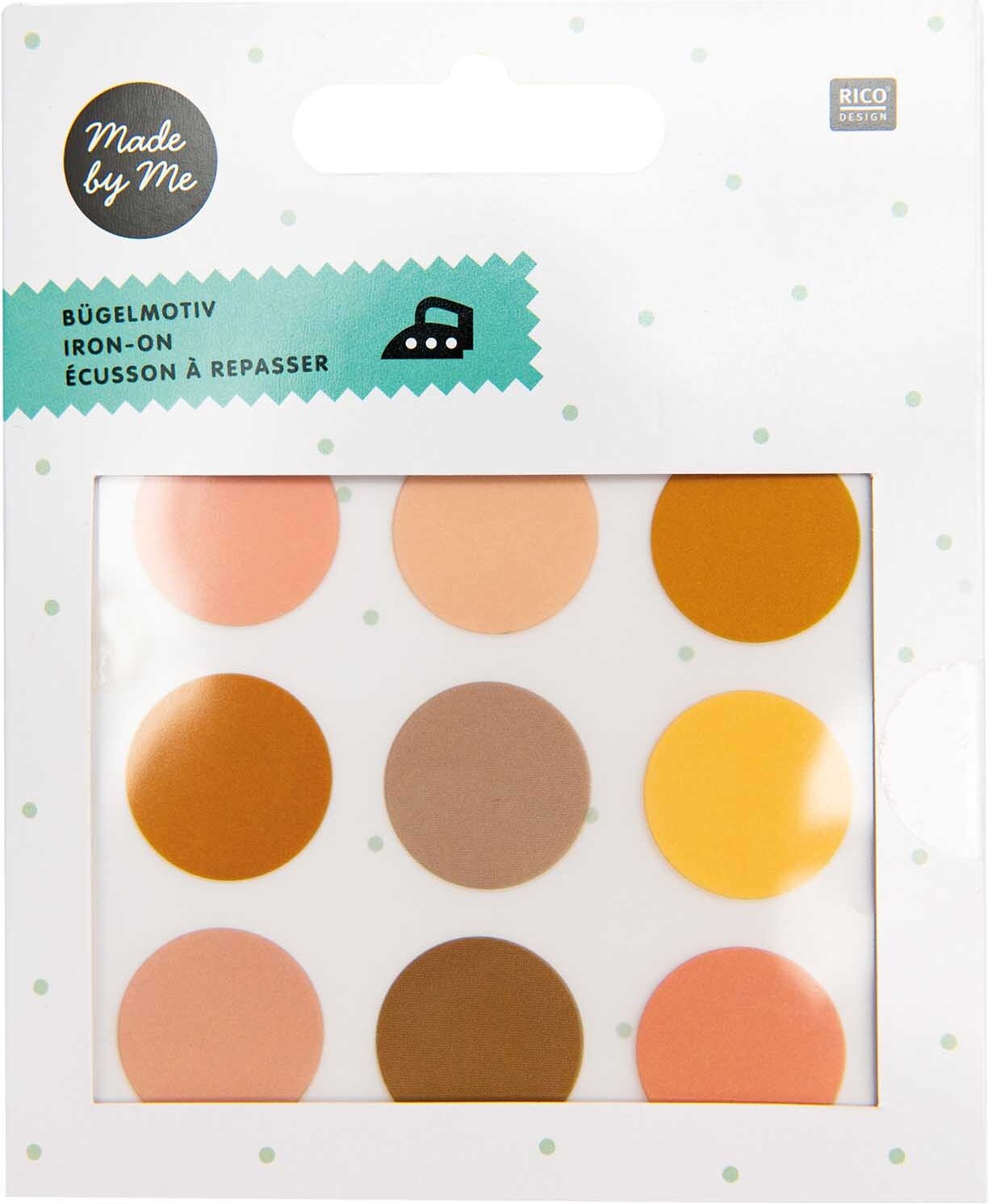 Rico Design Bügelmotiv Kreise rosa Mix 18 Stück