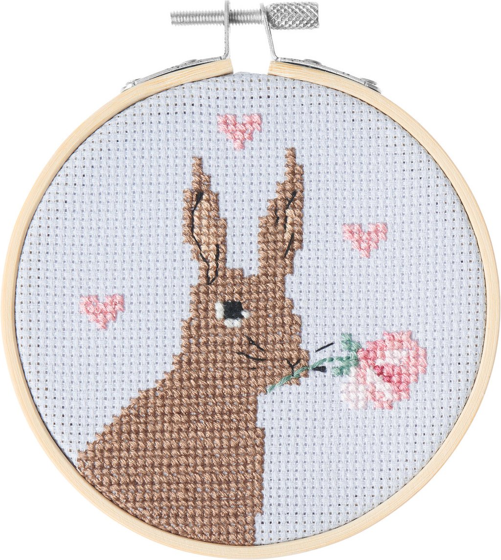 Rico Design Stickpackung Bild Romantischer Hase