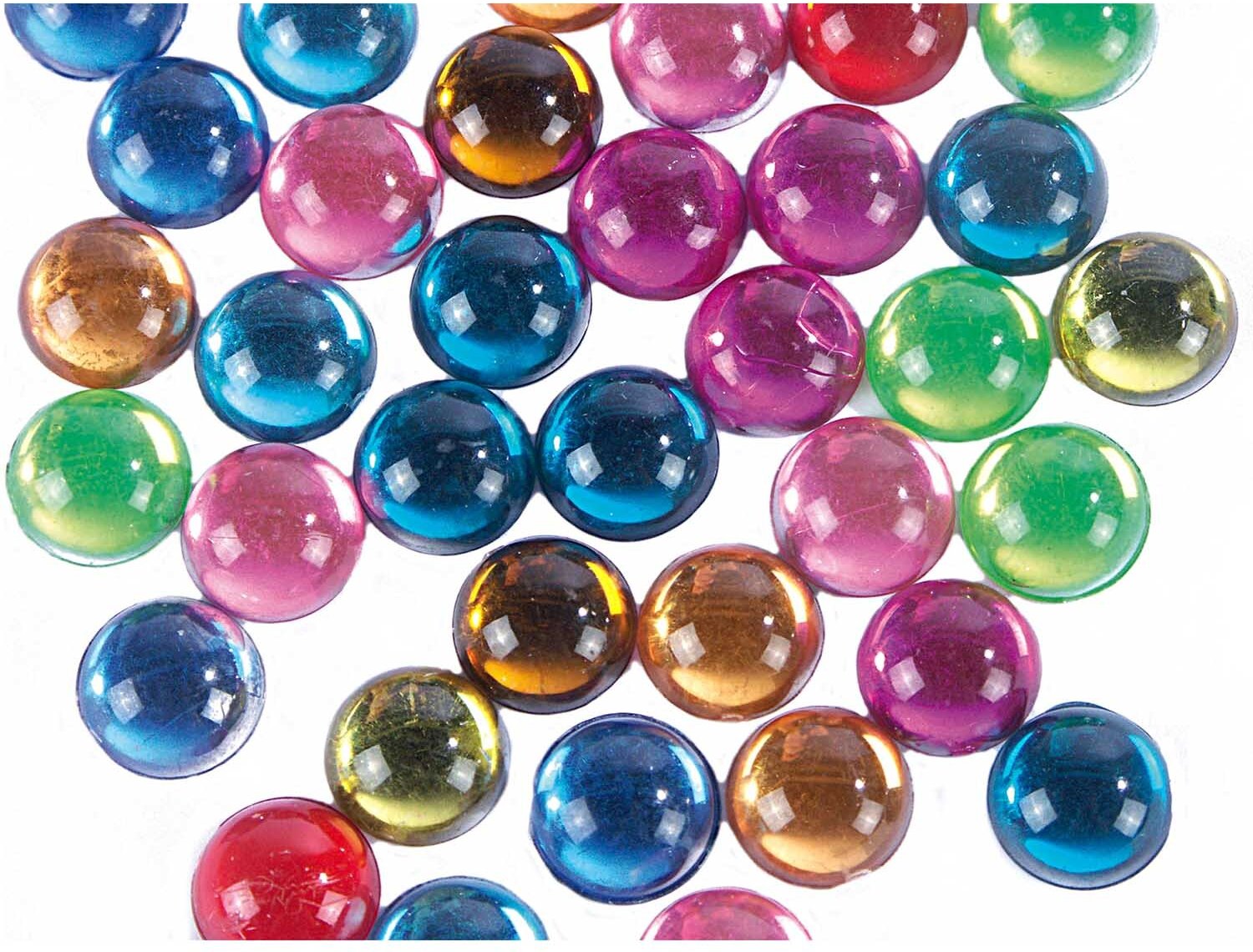 Rico Design Strass Kreis ohne Schliff mehrfarbig 60 Stück