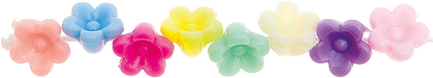 itoshii Blumen Perlen pastell 10x7mm 40 Stück