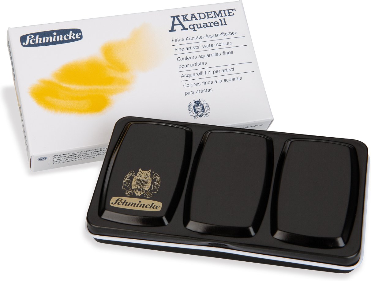 Schmincke Akademie Aquarellfarben kleiner Metallkasten