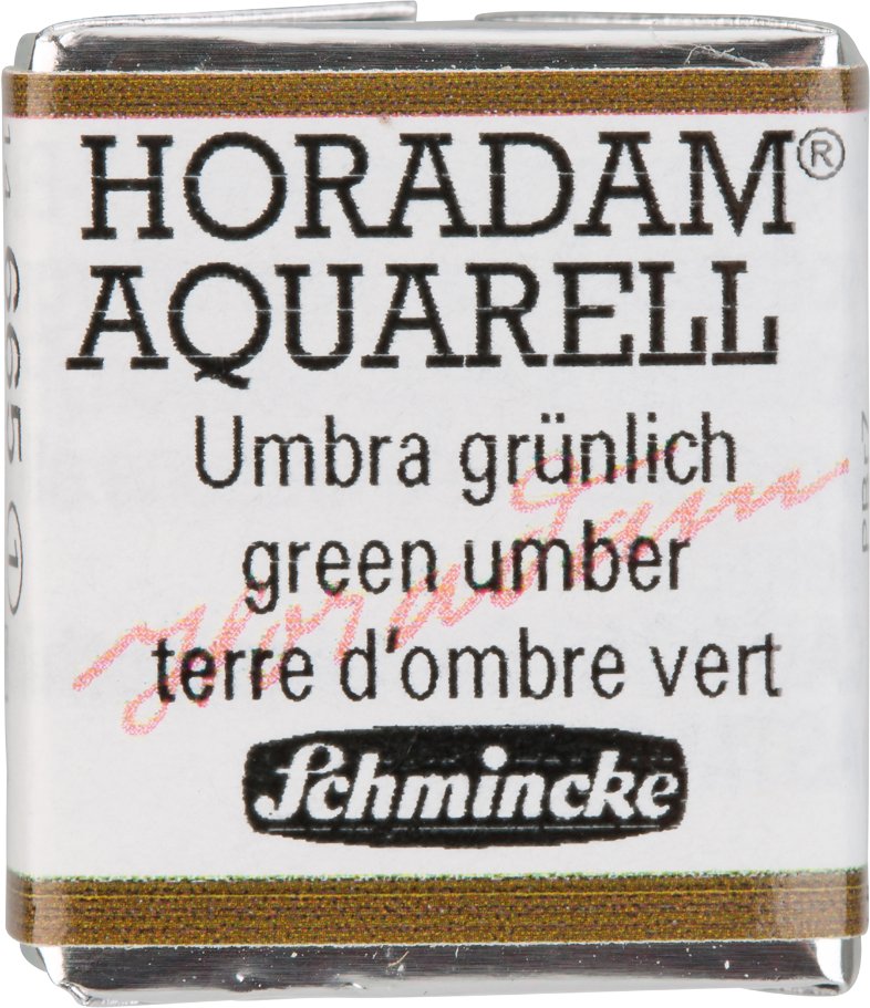 Schmincke HORADAM Aquarellfarbe 1/2 Näpfchen Umbra grünlich