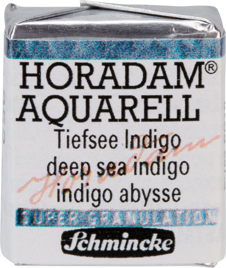 Schmincke HORADAM Aquarellfarbe 1/2 Näpfchen Tiefsee Indigo