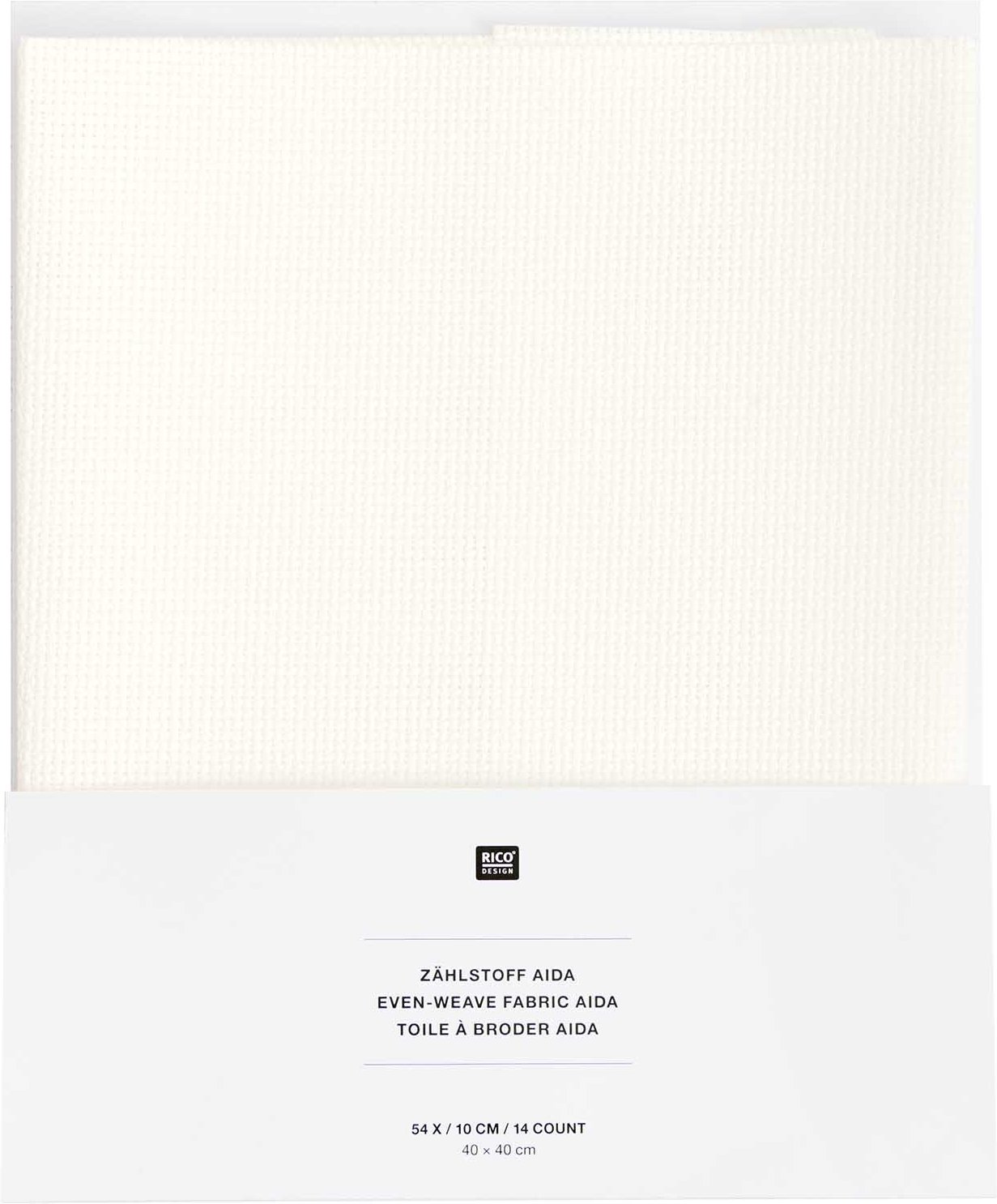 Rico Design Zählstoff Aida wollweiß 5,4 Stiche/cm 40x40cm