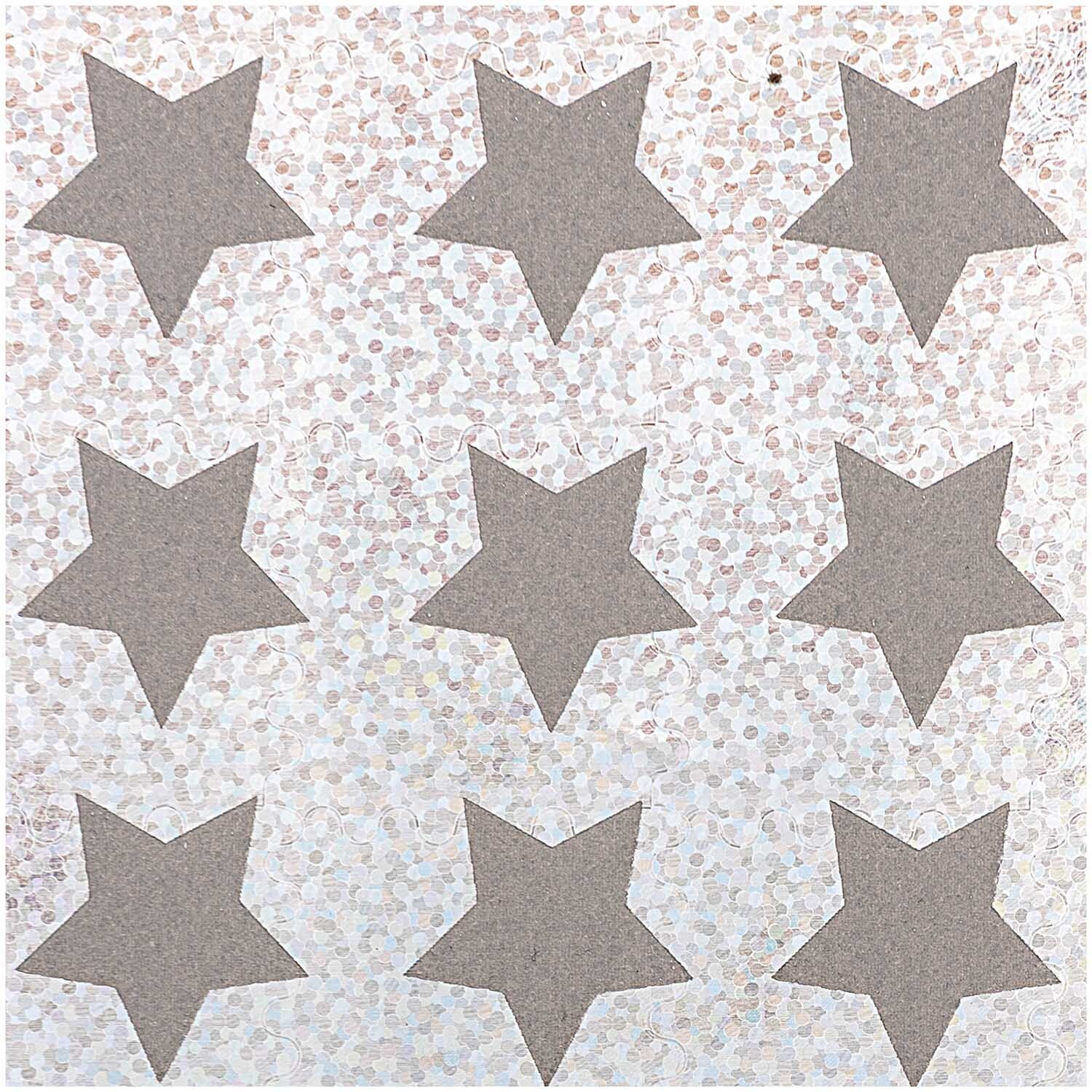 Rico Design Bügelmotiv Sterne irisierend 19x19mm 9 Stück