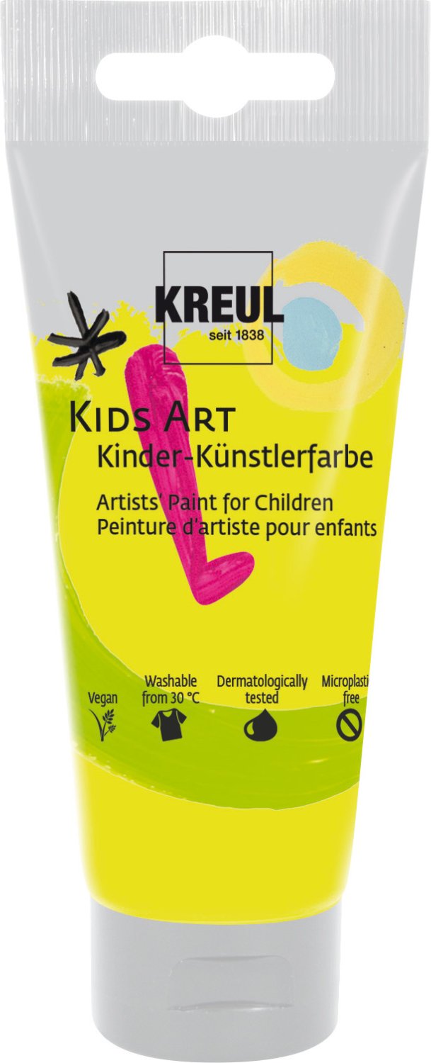 KREUL Kids Art Kinder-Künstlerfarbe Fluoreszierend Gelb