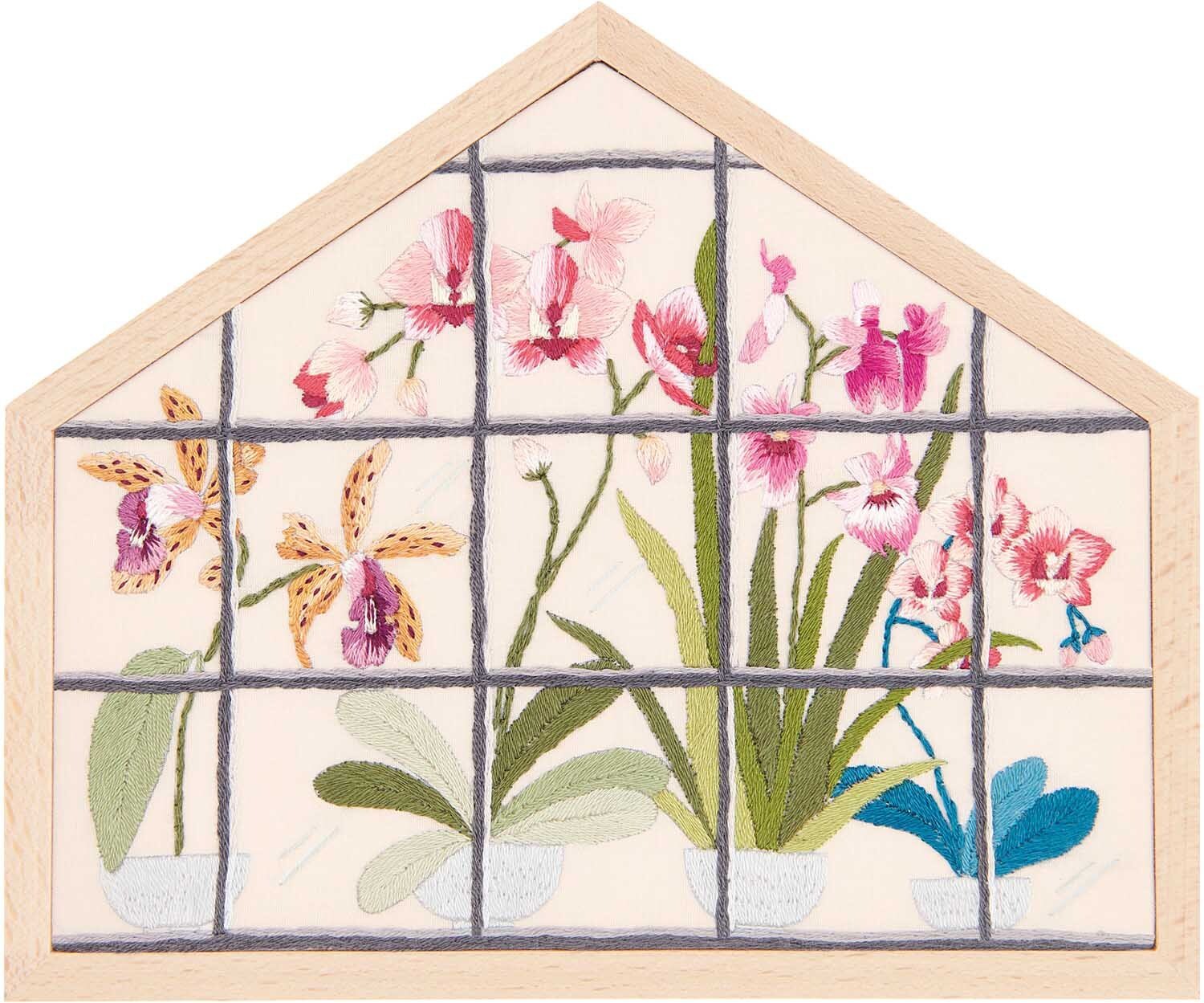 Rico Design Stickpackung Orchideen klein vorgezeichnet