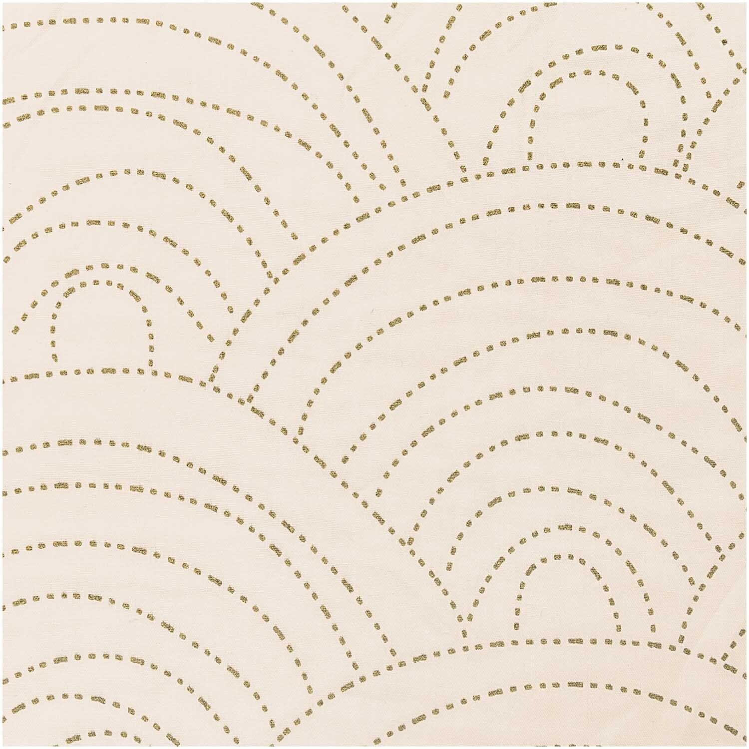 Rico Design Musselin-Druckstoff Jardin Japonais Wellen Beige-Gold 140cm