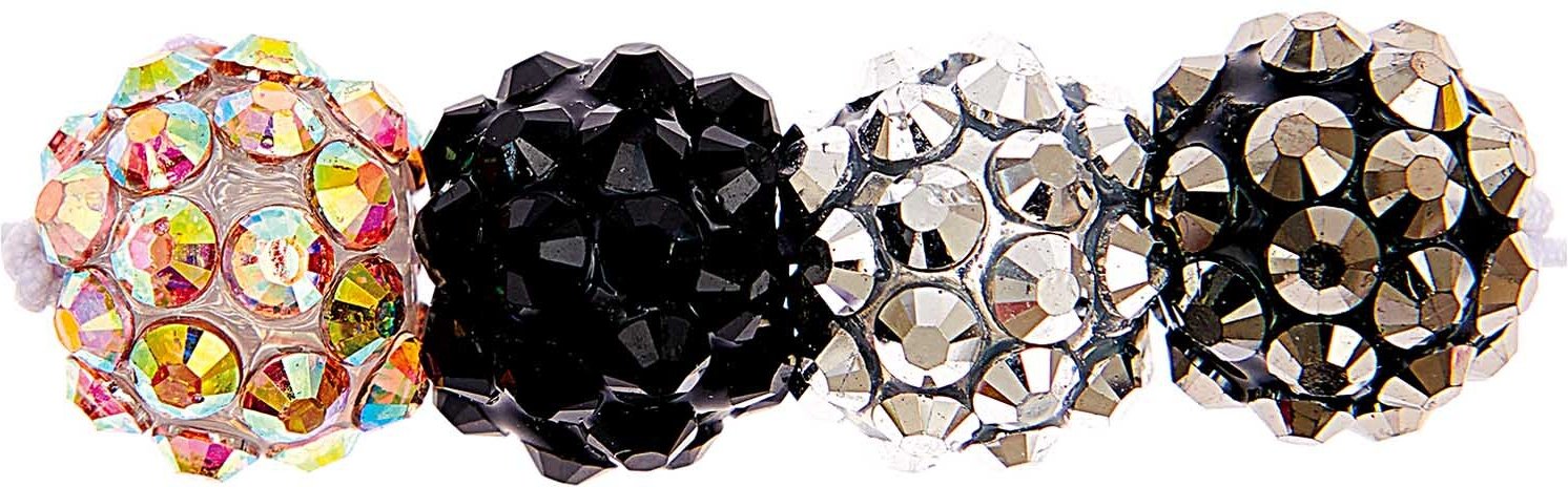 Rico Design itoshii Strassperlen schwarz Mix 11mm 12 Stück