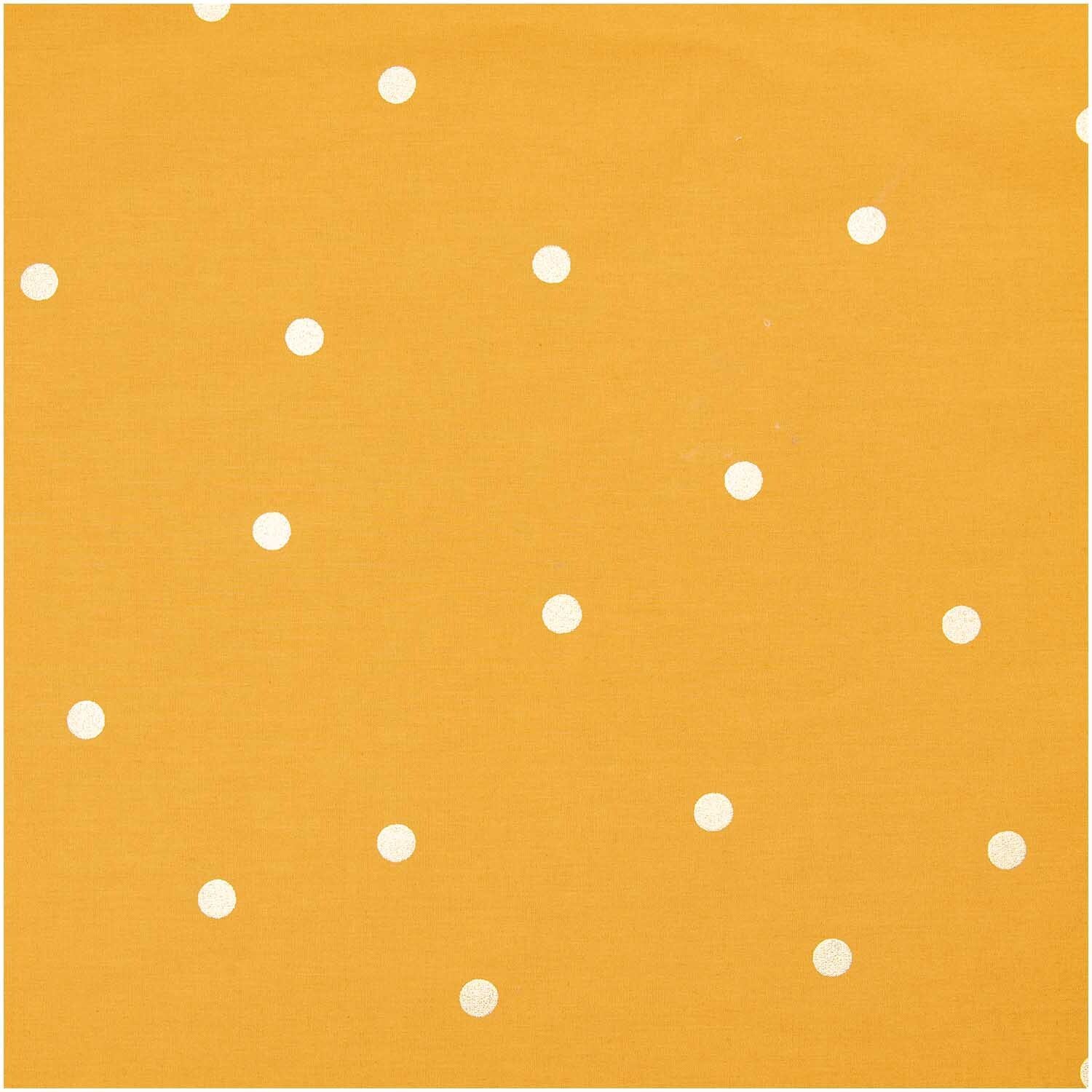 Rico Design Druckstoff Nature Matters Punkte senf-gold 50x140cm